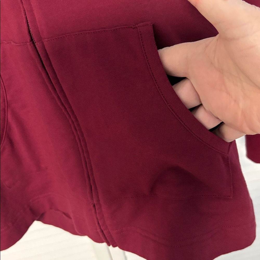 Women’s Karen Scott Sport Maroon Zip-Up Hoodie 0X - Picture 7 of 9